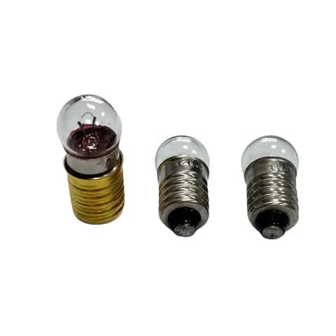 10-pack Student Physics Experiment Light Bulbs, E10 Mini Screw Base, 1.5V, 2.5V, 3.5V, 3.8V, 6V, 12V, 3W Teaching Light Bulbs
