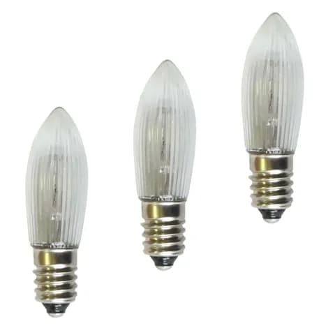 16V3W 24V 3W 34V3W 55V3W Geriffelte Topkerze, Schwibbogen, Lichterkette 13x44mm