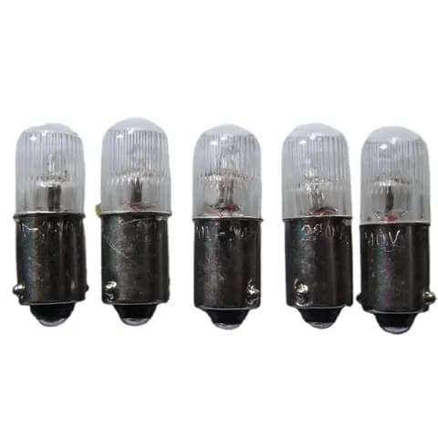 Light Bulb 220/240V T10x28mm Wire End Led Neon Device Button E10 Screw Base Indicator Light Bulb