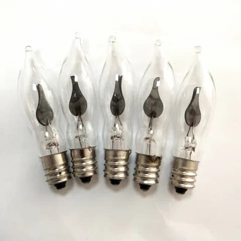 C18 E12 Screw Base Flickering Flame String Lights 230V2.5W Halloween Flame String Lights