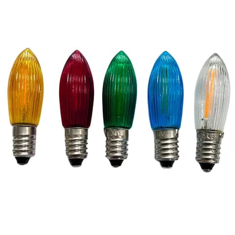 C6 E10 LED Filament Bridge Light Bulb 8-55V 0.2W Christmas Candle Holder Replacement Bulb