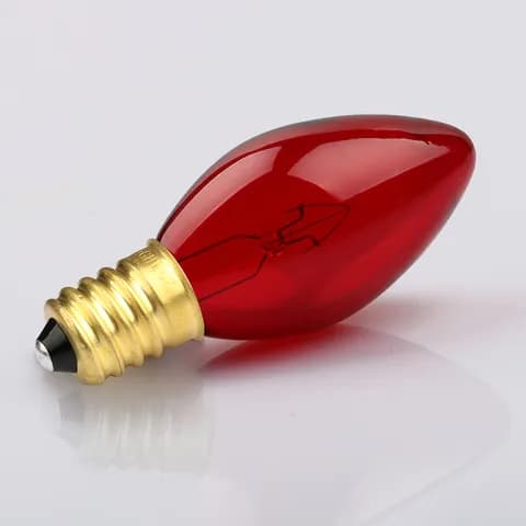 C7 E12 Christmas Color Decoration Bulb - 120V 5W/7W Night Light Replacement