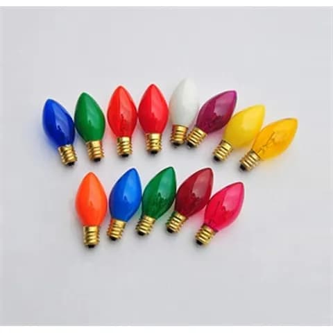 C7 E12 Christmas Color Decoration Bulb 120V5W/7W Night Light Replacement Bulb