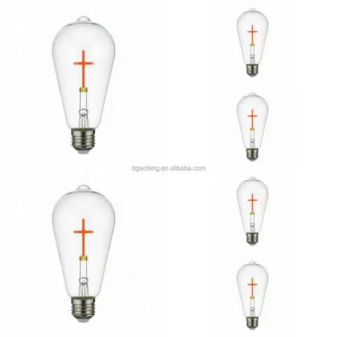 Cross-shaped LED Bulb Religious Ceremonies, Venue Decoration, Religious Ambience LED Bulb