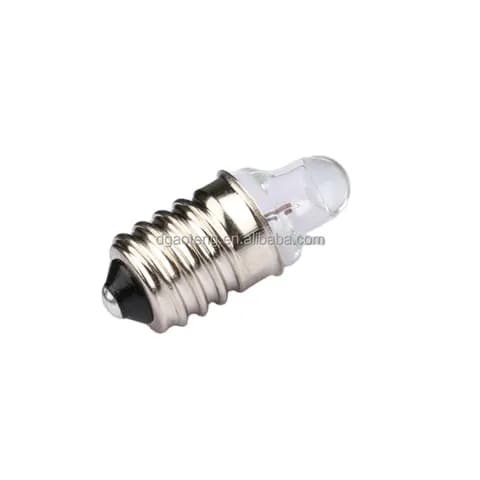 E10 9X23mm Mirror-End Focus Flashlight Bulb 2.2V0.25A, 2.5V0.3A Teaching Experiment Bulb