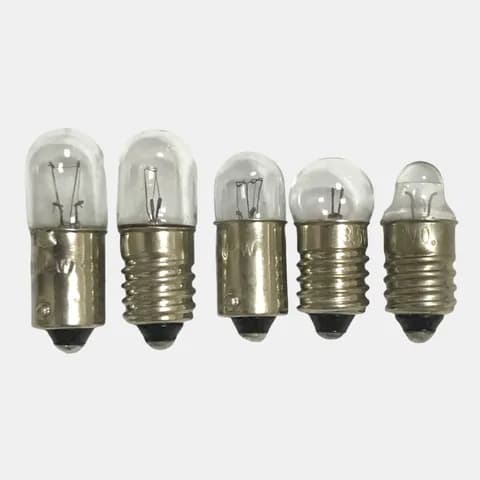 E10 9X23mm School Teaching and Experimental Light Bulb, 2.5V 0.3A, 3.5V 0.2A, 6V 0.3A Small Incandescent Light Bulb.