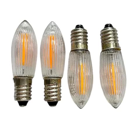 E10 C6 Bridge LED Filament Bulb 8-55V 0.1-0.2W Christmas Pattern Candle LED Arch Light Bulb