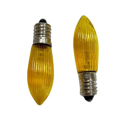 E10 C6 Candle Arch Light Bulb 12V 3W, 14V 3W, 23V 3W Christmas Outdoor String Light Replacement Bulb Bridge Light Bulb