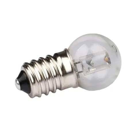 E10 G11 Spherical LED Bulb with Flashing Effect 12V White and Warm White Light Flashlight Bulb