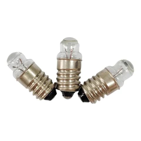 E10 Incandescent Bulb, Flashlight Spotlight, 2.4V 0.7A, 2.2V 0.25A, Toy Bulb