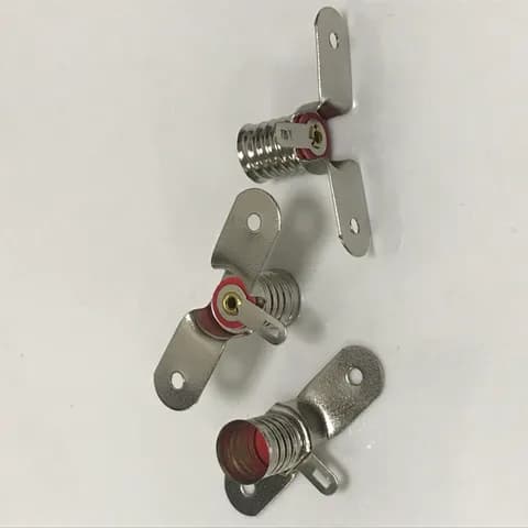 E10 Mini Bulb Lamp Holder with Mounting Bracket Home Experiment Circuit Electrical Test Accessories