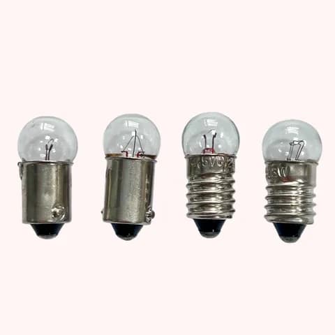 E10 Screw Base 11x23mm Educational Experiment Light Bulb 1.5V/2.5V/3.5V/4.5V/6V Small Indicator Bulb for Physics Teaching