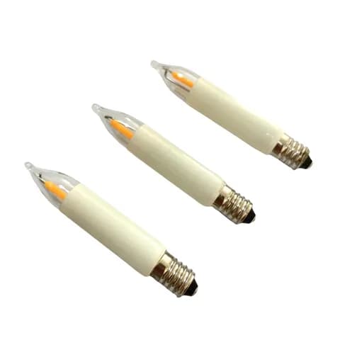E10 LED Small Shaft Candle 8-55 V 0.1-0.2 W for Indoor Use - Replacement Lamp for Candle Arch and Fairy Lights