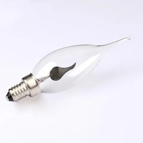 E14 C32 Candle Flickering Flame Bulb 120V 3W Halloween Decorative Light Bulb for Outdoor String Lights, Candlestick Decorations.