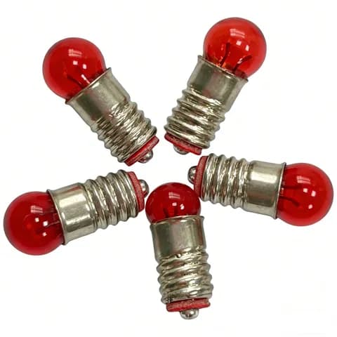 E5.5 Base Colored Incandescent Bulb 19V 60mA for LGB Locomotive Replacement Bulb DIY Train Model Bulb