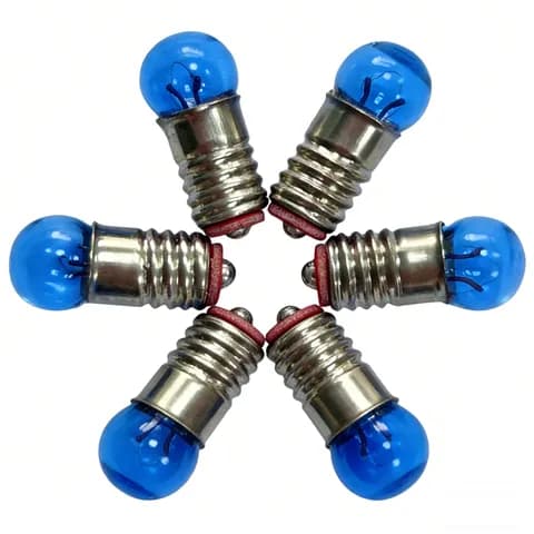 E5.5 HO/TT Train Model Track Lighting Bulbs 4.5V, 12V, 19V, 24V E5.5 Spiral Base Colored Bulbs