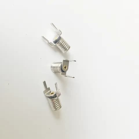 ES501 Straight Leg Lamp Holder Connector Straight Screw Socket Flat Lamp Base Nickel-plated Bulb Lamp Base
