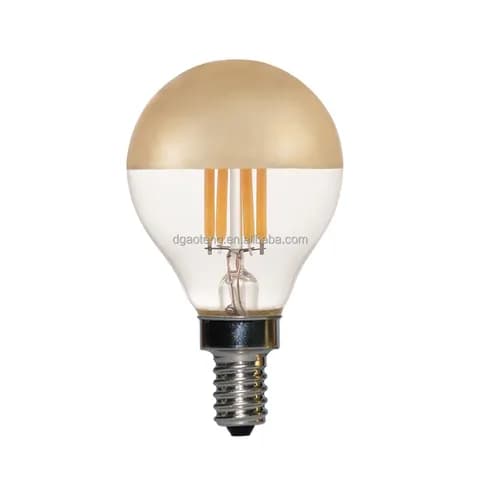 G45 Golden or Silver Painted 4W 220V 230V LED Mirror Reflective Light Bulb E14 E27 Gold Shadowless Light