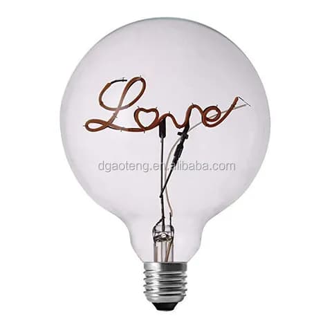 G95 G30 Decorative Light Bulb 4W 120V Globe LED Bulbs Warm White 2200K Smoke Grey Glass Edison Filament Bulbs