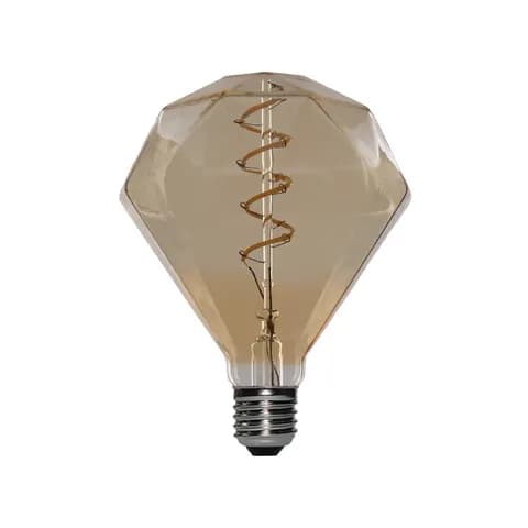 High Quality 2W 4W 6W 8W E26 E27 B22 Clear Amber Vintage Decorative Bulb Diamond-Shape LED Filament Bulb