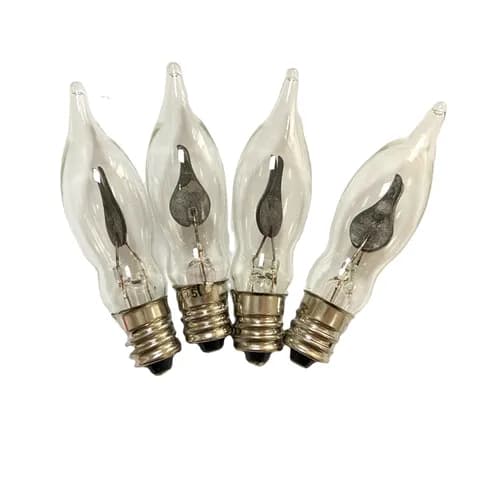Light Bulb Holiday Decoration C18 E12 120V1W Flashing Flame Bulb Christmas Replacement Bulb