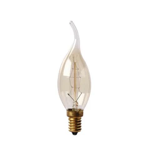 Hot-selling E14 C35 Edison vintage retro candlestick bulb 110-130V 40W home bulb warm white light CE RoHS certified chandelier
