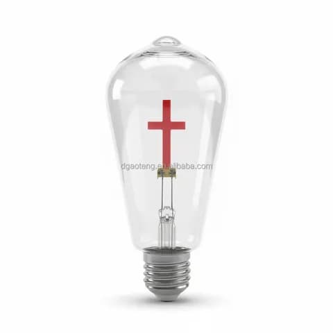 Religious Atmosphere Battery Case LED DC3V Cross LED Bulb ST64 Cross LED Bulb