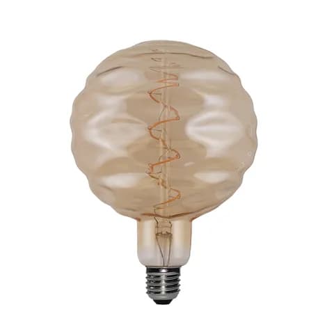Retro Edison Led Decorative Lamp G125 Amber Glass Enclosure Love Flexible Filament Lamp Led Bulb