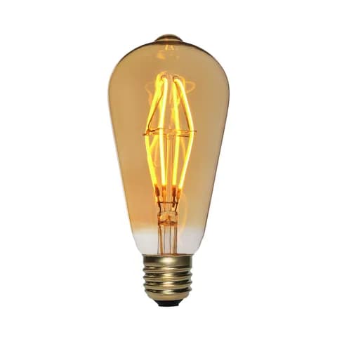 ST58 ST64 Edison Retro LED Bulb 220V 4W E27 E26 Warm White Flexible Spiral Filament 2700K