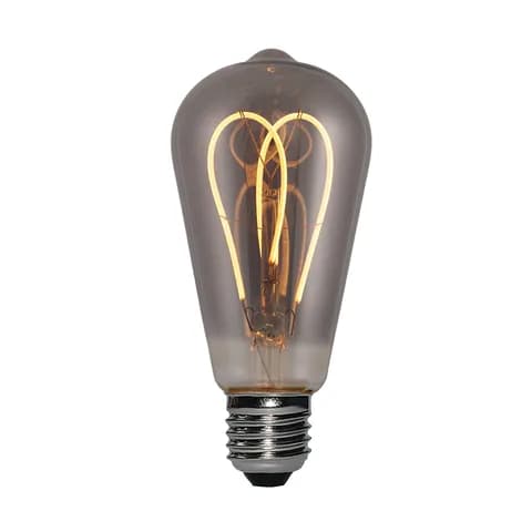 ST58 ST64 Edison Retro Bulb, LED Warm White Light Flexible Spiral Filament Lamp 220V 4W Dimmable 2200K