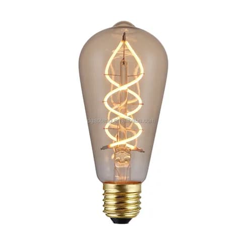 ST64 Led Vintage Lamp Indoor Soft Flexible T64 4w Dimmable Led Bulb Coffee Home Decorations Hanging Lights