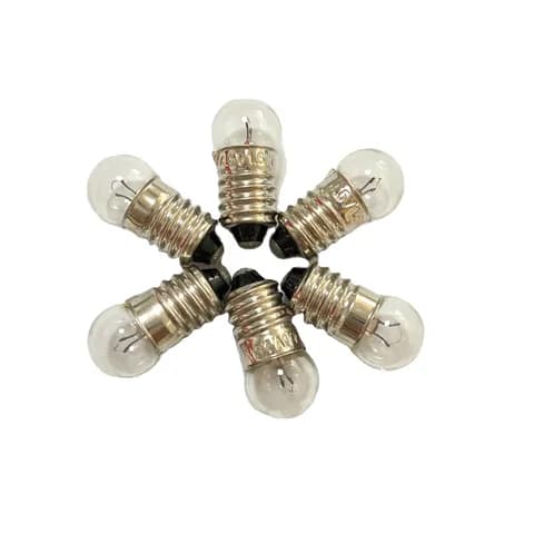 Student Teaching Light Bulb E10, Spiral Base, 1.5V 0.3W, 2.5V 0.3A, 3.5V 0.2A, 6V 0.3A, Mini Flashlight Replacement Bulb.