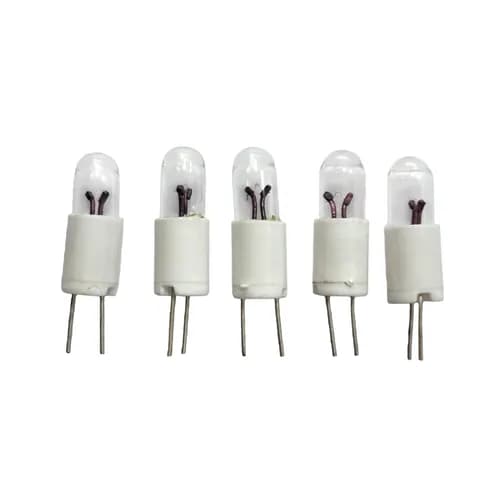 T1 3/4 Bi-Pin 5mm Incandescent Bulb ML7387 28V 40mA Electrical Equipment Indicator Bulb