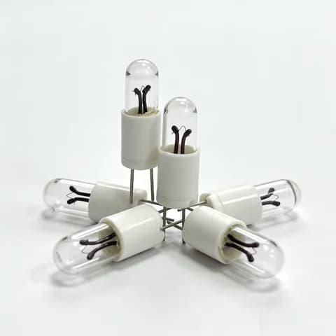 T1 3/4 Bi-Pin Incandescent Bulb ML7382 6.3V, 12V, 24V Electrical Equipment Indicator Bulb