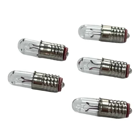 T1 3/4 E5.5 Small Screw-in Incandescent Bulb 6V50mA, 12V50mA Indicator Light Suitable for DIY Model Lighting