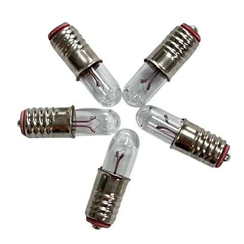 T1 3/4 E5.5 Small Screw-type Incandescent Bulb 12V50mA Indicator Light Suitable for DIY Model Train Lighting