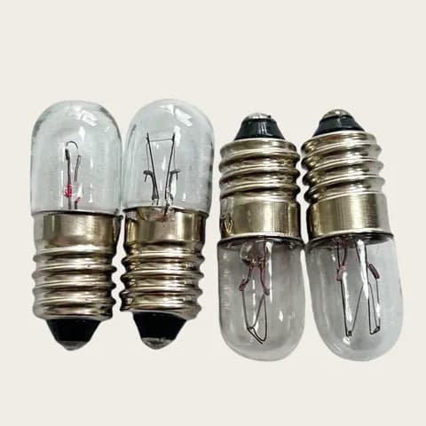 T10X28 E10 Spiral Base Miniature Bulb 12V 3W, 24V 3W, 48V 3W Electrical Equipment Indicator Bulb