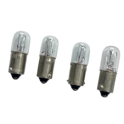 T10x28mm BA9S Bayonet Base Miniature Tubular Light Bulb, 130V 2.6W, 110V 2W, for Electrical Equipment signal Indicator Lights.