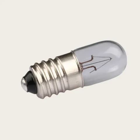 T10X28mm E10 Miniature Indicator Bulb 220/240V, 3WE10 Screw Base Instrument Bulb,