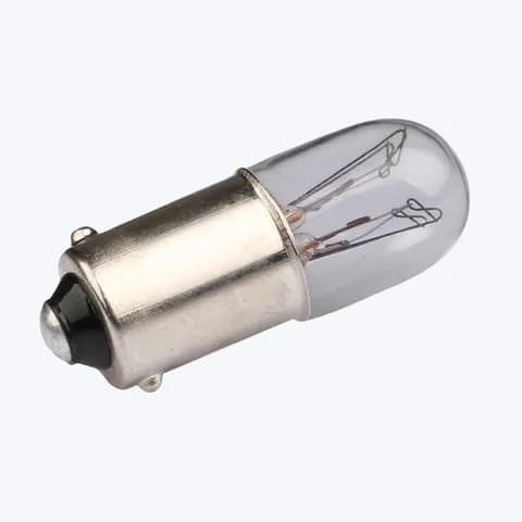 T10X28mm Mini Incandescent Bulb 6.3V0.25A, 12V3W BA9S Bayonet Base Instrument and Equipment Indicator Bulb