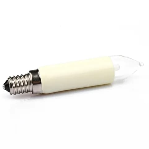 T11 E10 Base LED Filament Vertical Candle Bulb 23V 0.5W Warm White | Christmas String Light Bulb