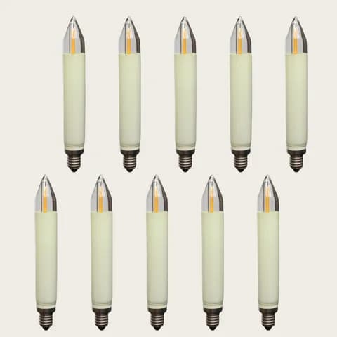 T11 T15 T20E10 LED Small Shaft Candle 8-55 V 0.1-0.2 W Indoor Replacement Lamp Candle Arch Fairy Lights Warm White