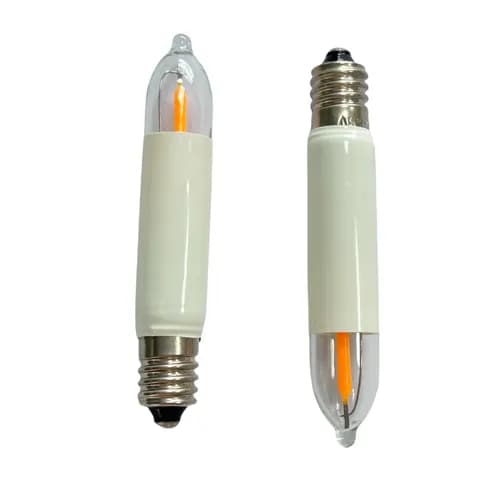 T11X65 LED COB Filament Kleinschaft Kerze 8-55V0,1-0,5W Christmas Bridge Light Bulb, Outdoor String Light Replacement Bulb