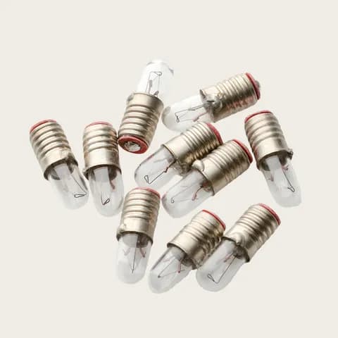 T1/2 E5 Mini Indicator Bulb 6V50mA E5.5 Base Incandescent Bulb
