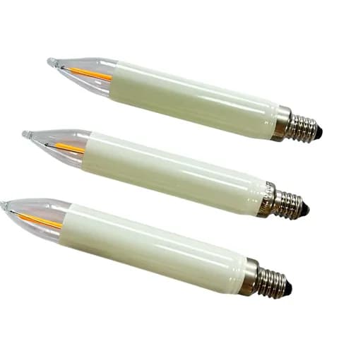 T15X105 E10 LED Filament Candle Bulb, 8-55V 0.2W, Small Shaft LED Candle Light, Suitable for Christmas Candle Arches