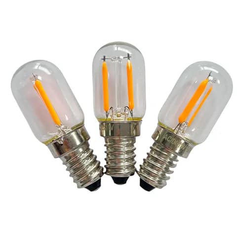 T20 T22 E14 LED Filament Tubular Bulb AC/DC 12V 1W 2700K Night Light Salt Lamp Decorative Bulb