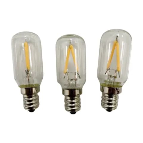 T20 T22 T25 LED Filament Tubular Bulb 12V 1W Warm White Light Refrigerator Bulb Decorative Bulb