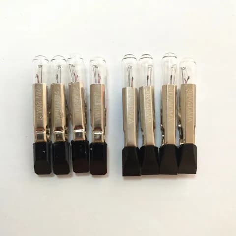 T6.8G 6.8X44 Telephone Indicator Light Bulb 24V 35mA, 24V 50mA, 30V 40mA Miniature Indicator Light Bulb