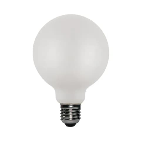 White Bulb G95 Opal Glass Shell Milky Light Bulb E27 LED Filament Bulb Warm White Dimmable