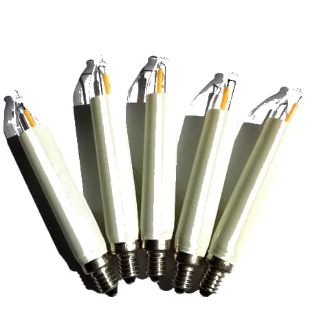 T15X105mm LED Filament Klein Schaft Kerze E10 Fuel Schwibbogen Lichterkette 8-55V0.5W fairy Tale Light Bulb